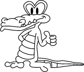 Crocodile 02 - Coloriages animaux - Coloriages - 10doigts.fr
