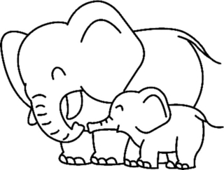 Eléphant 04 - Coloriages animaux - Coloriages - 10doigts.fr
