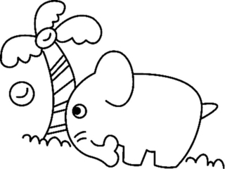 Eléphant 05 - Coloriages animaux - Coloriages - 10doigts.fr