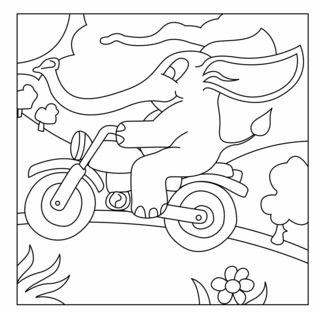 Eléphant 11 - Coloriages animaux - Coloriages - 10doigts.fr