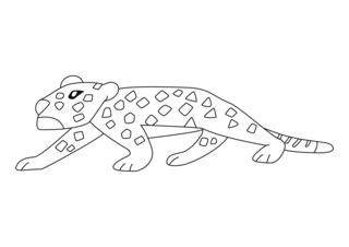 Panthère01 - Coloriages animaux - Coloriages - 10doigts.fr
