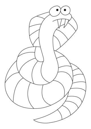 Serpent01 - Coloriages animaux - Coloriages - 10doigts.fr