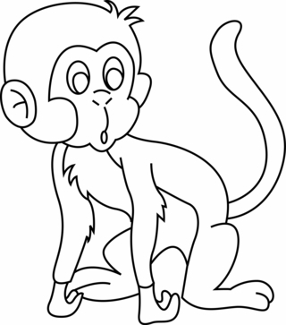 Singe01 - Coloriages animaux - Coloriages - 10doigts.fr