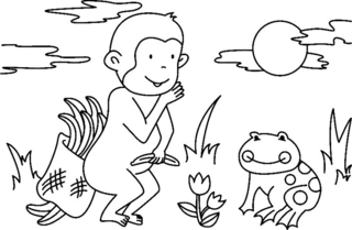 Singe09 - Coloriages animaux - Coloriages - 10doigts.fr