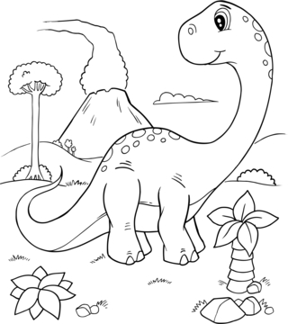 Dinausores3 - Coloriages dinosaure - Coloriages - 10doigts.fr