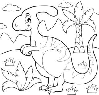 Dinosaure 59 - Coloriages dinosaure - Coloriages - 10doigts.fr