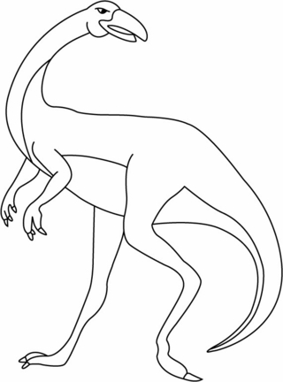 Gallimimus - Coloriages dinosaure - Coloriages - 10doigts.fr