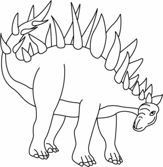 Kentrosaurus - Coloriages dinosaure - Coloriages - 10doigts.fr