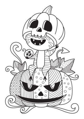 Halloween 66 - Coloriages fêtes - Coloriages - 10doigts.fr