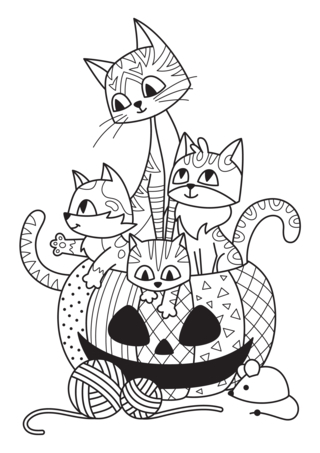 Halloween 67 - Coloriages fêtes - Coloriages - 10doigts.fr
