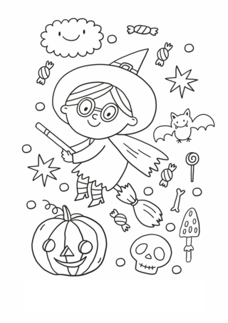 Halloween 70 - Coloriages fêtes - Coloriages - 10doigts.fr