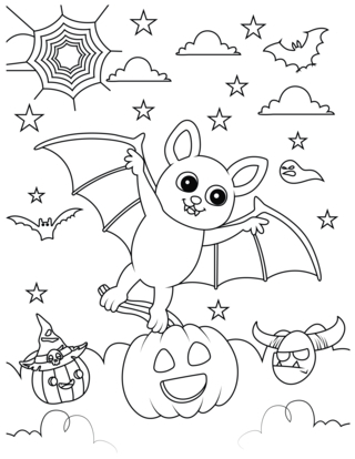 Halloween 80 - Coloriages fêtes - Coloriages - 10doigts.fr