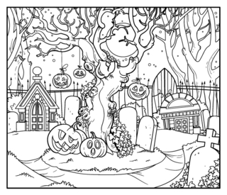 Halloween18 - Coloriages fêtes - Coloriages - 10doigts.fr