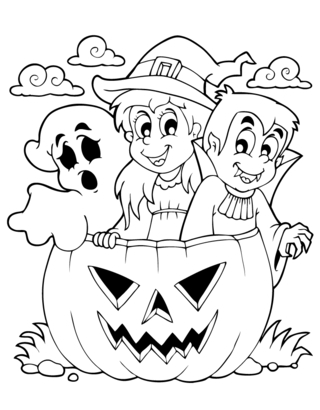 Halloween24 - Coloriages fêtes - Coloriages - 10doigts.fr