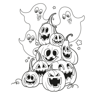 Halloween32 - Coloriages fêtes - Coloriages - 10doigts.fr