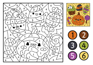 Halloween56 - Coloriages fêtes - Coloriages - 10doigts.fr