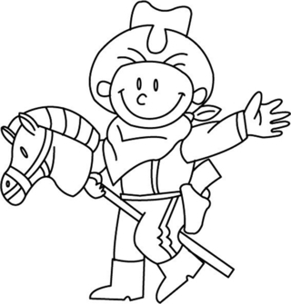 Cowboy 03 - Coloriages fantastique - Coloriages - 10doigts.fr