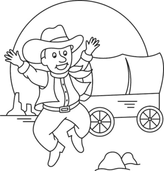 Cowboy 06 - Coloriages fantastique - Coloriages - 10doigts.fr