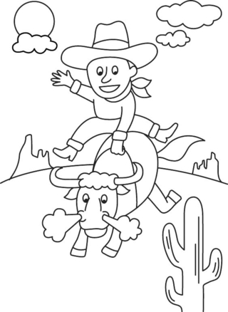 Cowboy 11 - Coloriages fantastique - Coloriages - 10doigts.fr