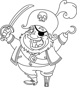 Pirate1 - Coloriages fantastique - Coloriages - 10doigts.fr