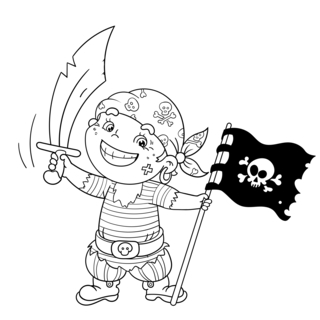 Pirate11 - Coloriages fantastique - Coloriages - 10doigts.fr