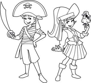 Pirate7 - Coloriages fantastique - Coloriages - 10doigts.fr