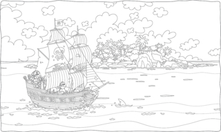 Pirate8 - Coloriages fantastique - Coloriages - 10doigts.fr