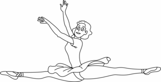 Sport danseuse 03 - Coloriages sport Jeux Olympiques - Coloriages - 10doigts.fr