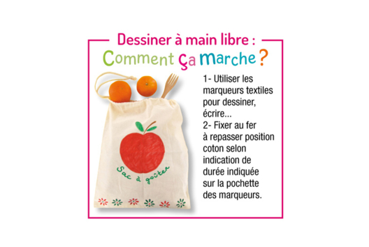 Porte-monnaie en coton écru avec fermeture zippée - Activités manuelles mercerie et tricot - 10doigts.fr - 2