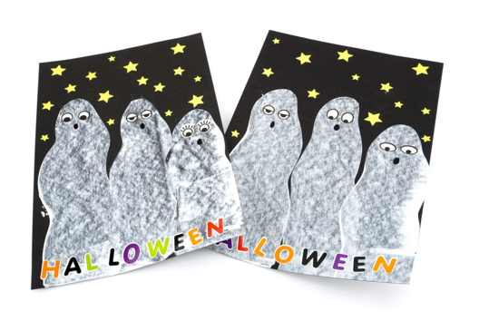 activite enfants fantome spatule - Activités manuelles Halloween - 10doigts.fr - 2