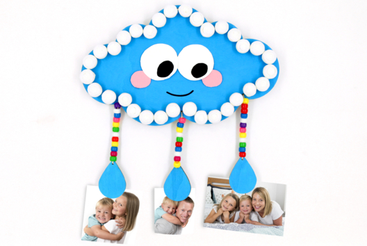 Activité manuelle Nuage Porte Photo - Activités manuelles la météo - 10doigts.fr