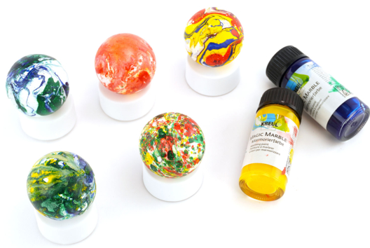 balle de ping pong marbling - Activités manuelles bricolages - 10doigts.fr - 2