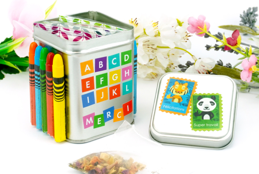 boite à thé cadeau maitresse fin d'année - Activités manuelles cadeaux maitresses, maitres, ATSEM, AESH, nounous... - 10doigts.fr