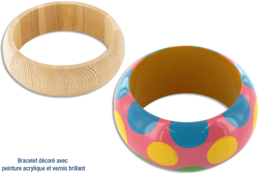 Bracelet en bois - Activités manuelles créations de bijoux - 10doigts.fr - 2