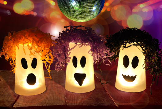 Bricolage Enfant Halloween Fantome Rigolo - Activités manuelles Halloween - 10doigts.fr - 2