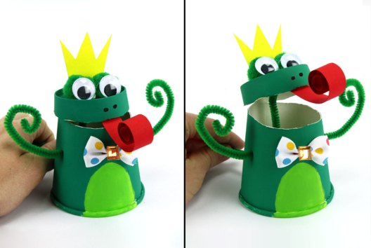 Bricolage Grenouille Gobelet - Activités manuelles animaux - 10doigts.fr - 2