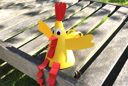 Bricolage Poules papier - Activités manuelles DIY Pâques - 10doigts.fr