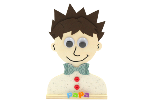 buste papa cadeau bricolage fête des pères - Activités manuelles fête des pères - 10doigts.fr