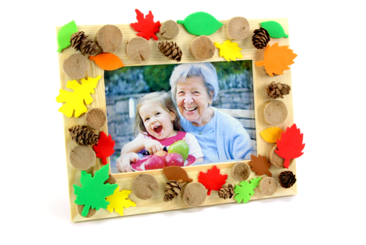 cadre automne collage - Activités manuelles objets décorés - 10doigts.fr