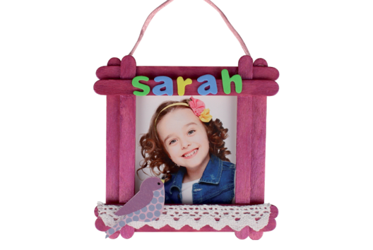 cadre batons de bois - Activités manuelles fête des mères - 10doigts.fr - 2