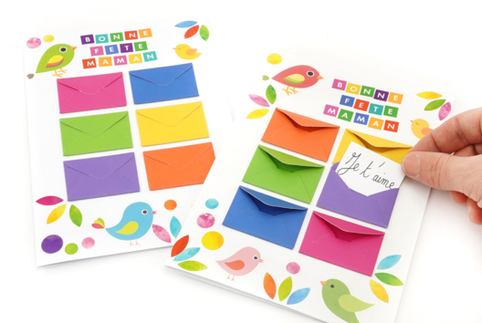 carte idée cadeau fête des mères - Activités manuelles fête des mères - 10doigts.fr - 2