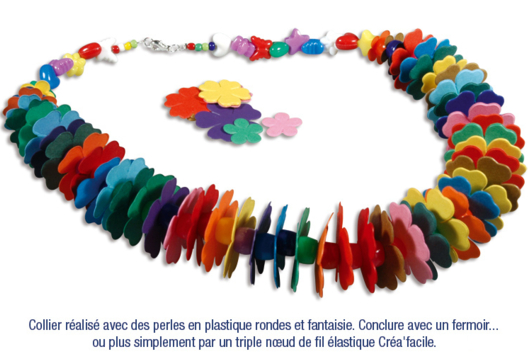 Collier en fleurs - Activités manuelles fête des mères - 10doigts.fr - 2