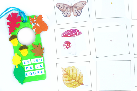 Jeu Enfant Automne Loupe - Activités manuelles Automne - 10doigts.fr - 2