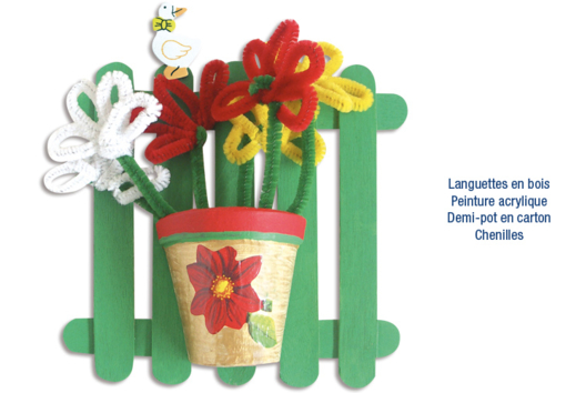 Languette en bois - Activités manuelles fête des mères - 10doigts.fr