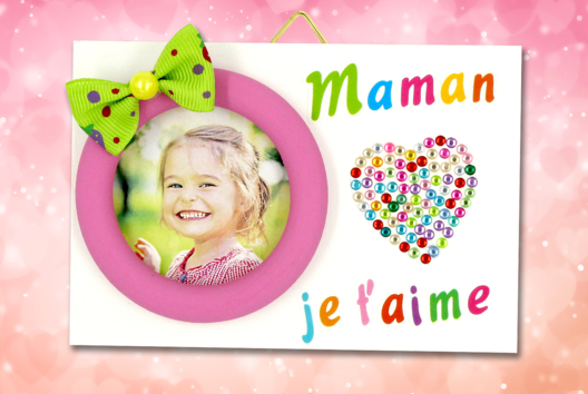 min cadre maman je t'aime fête des mère cadeau enfant - Activités manuelles fête des mères - 10doigts.fr