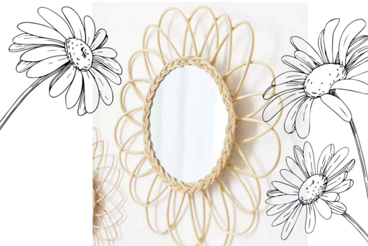 miroir vannerie - Activités manuelles vannerie - 10doigts.fr