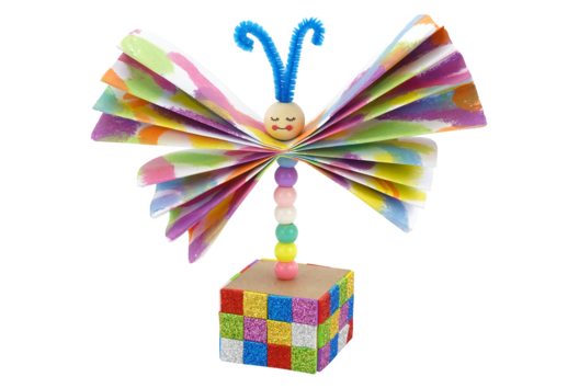 papillon en papier facile à fabriquer DIY enfants activité - Activités manuelles animaux - 10doigts.fr - 2