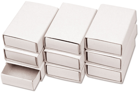 Set de 10 boîtes d'allumettes en carton blanc - Activités manuelles Halloween - 10doigts.fr - 2