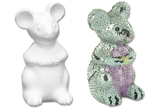 Souris à paillettes - Activités manuelles sequins - 10doigts.fr