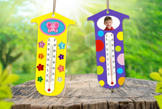thermomètre à personnaliser activité enfants - Activités manuelles la météo - 10doigts.fr